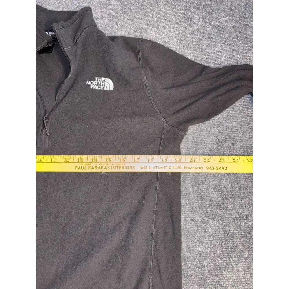 The North Face Sweatshirt Men's S Black Fleece Polyester Long Sleeve Quarter Zip